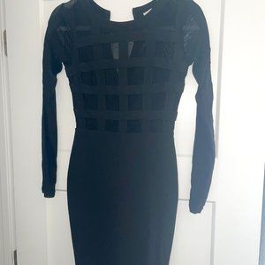 Black (Little See Throughs) Knee High Dress